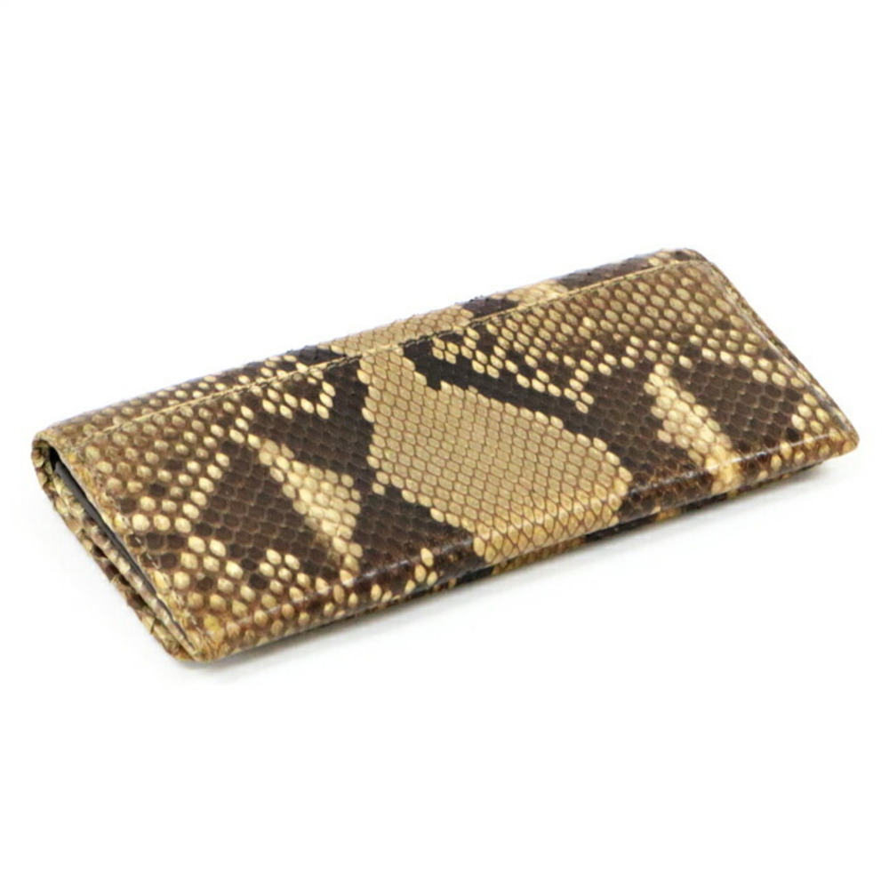 Gucci Wallet Python Leather Exotic Long Bifold Br… - image 4